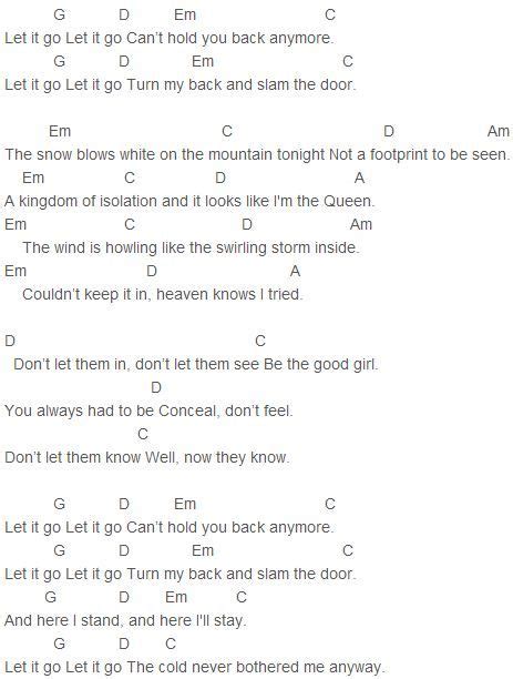 let it go chords|let it go chord lyrics.